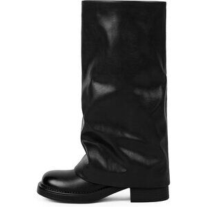 Black Foldover Boots